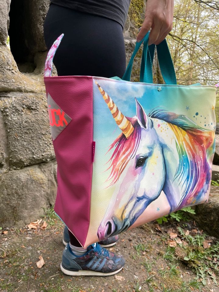 Großer Einhorn Shopper Tasche in Hattingen