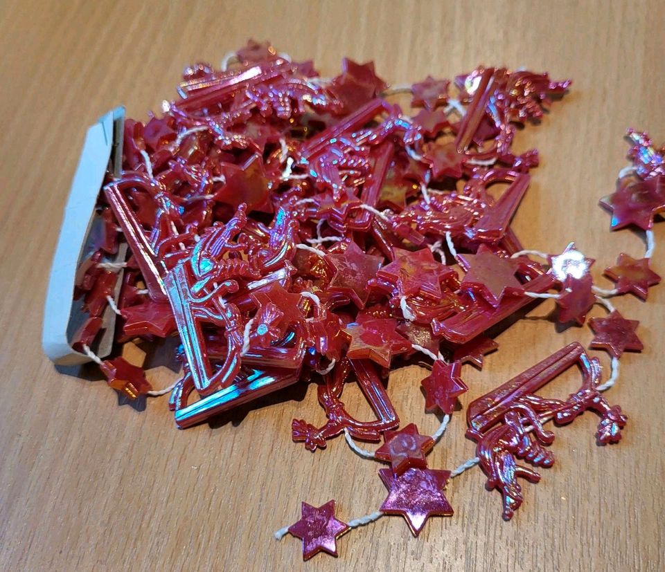 Stck. 1 € WEIHNACHTSBAUMSCHMUCK 6 KETTEN PINK JE 2,4o m in Bochum