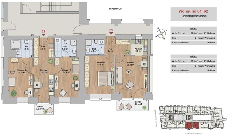 BELIEBTES STRIESEN -  MODERNES WOHNEN MIT EINBAUKÜCHE IM SANIERTEN ALTBAU in Dresden