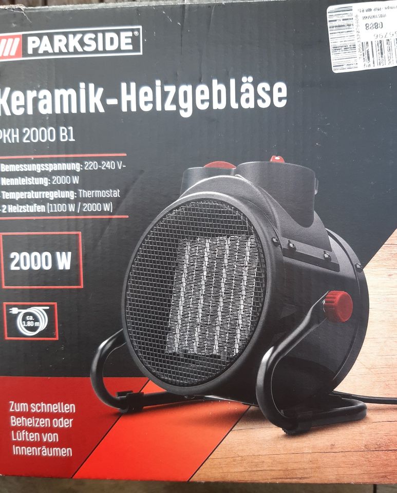 PARKSIDE Keramik Heizgebläse »PKH 2000 B1«, 2000 Watt Heizlüfter in Sachsen  - Bad Gottleuba-Berggießhübel | Haushaltskleingeräte gebraucht kaufen |  eBay Kleinanzeigen ist jetzt Kleinanzeigen