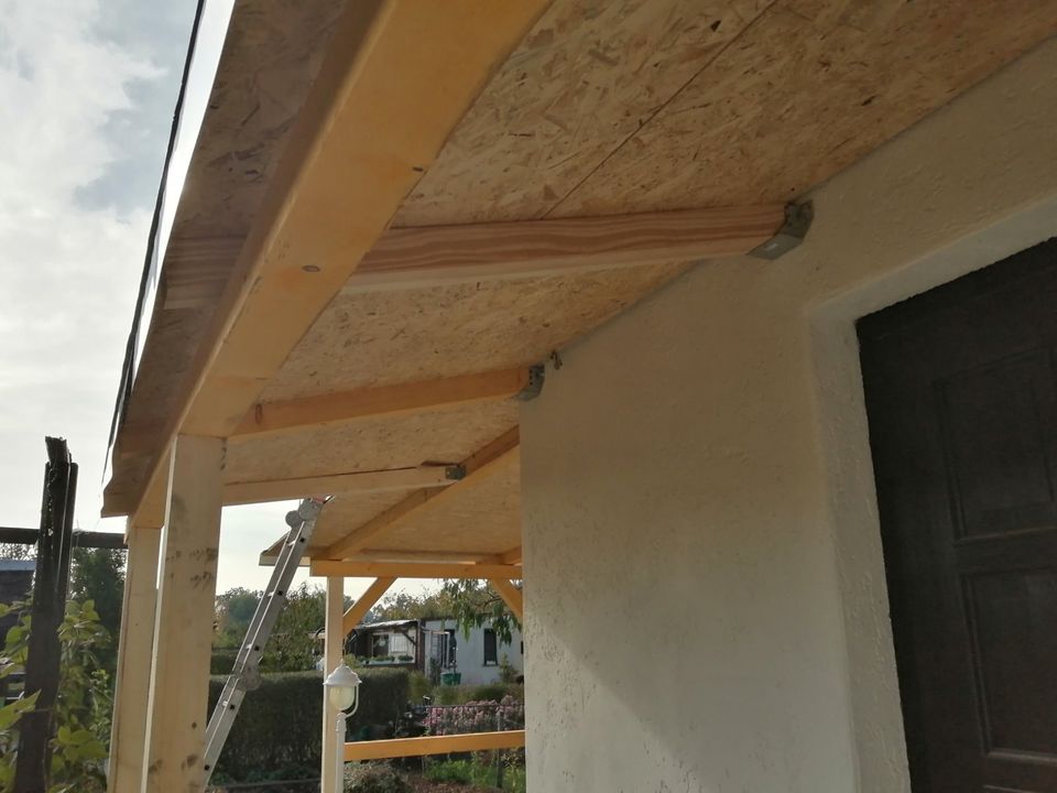 Reparatur Arbeiten Gartenhaus-Dach & Vordach - Klinker arbeiten . in Wittichenau