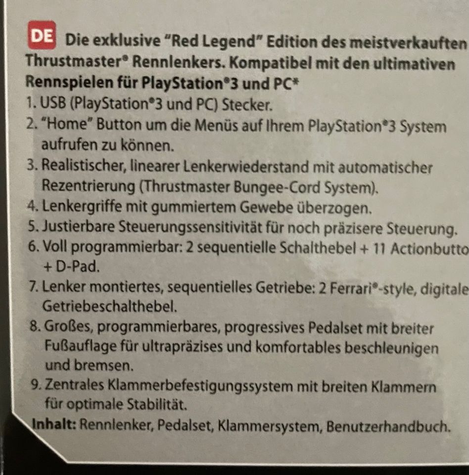 Thrustmaster Ferrari Red Legend Edition zu verkaufen in Bremerhaven