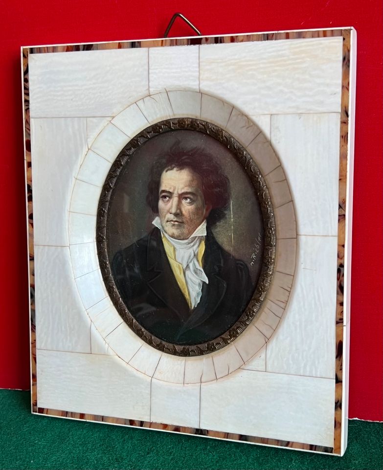 Miniaturgemälde Ludwig van Beethoven signiert Richler in Göttingen