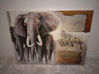 Riesiges Elefanten Gemälde Wandbild 120cm Breite 91cm Höhe Afrika Bayern - Buchloe Vorschau