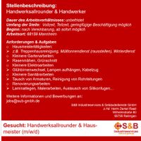 Gesucht: Hausmeister & Handwerksallrounder f. Renovierungen m/w/d Baden-Württemberg - Mannheim Vorschau