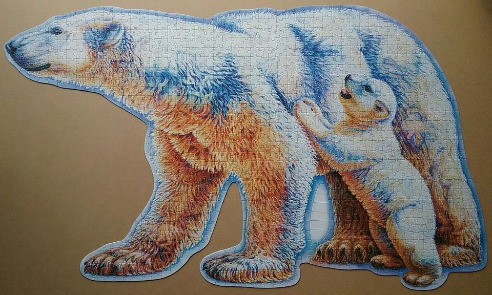 Shaped Tier Puzzle Polar Bären Familie Mutter Baby 1000 Teile in Pommersfelden