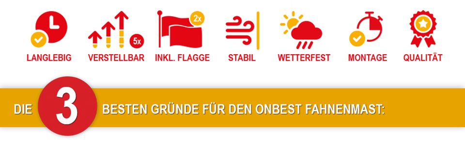 Fahnenmast Flaggenmast  Deutschland Flagge + Party Flagge !NEU!! in Ostbevern