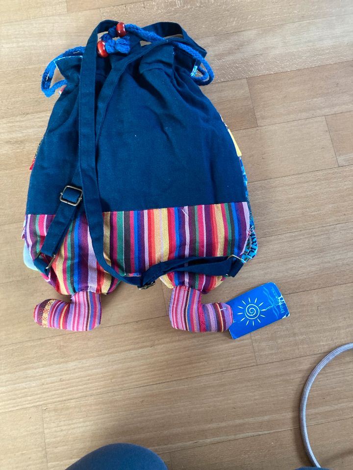 bunte Stoffe Rucksack Eule neu mit Etikett Kindergartentasche in Ratingen