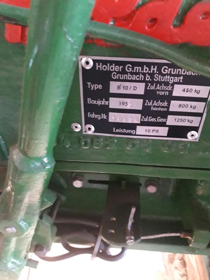 Traktor Holder B10 Kurzhauber als Wertsteigende Geldanlage. in Epfenbach