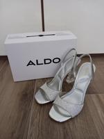 Damen ALDO High Heel Sandalette, Silber, Größe 38,5, Neuwertig! Nordrhein-Westfalen - Brühl Vorschau