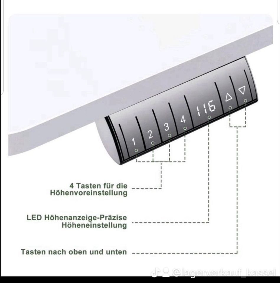 Pro Elektrisch Höhenverstellbarer Schreibtisch 120x60 cm 140x70cm in Kassel