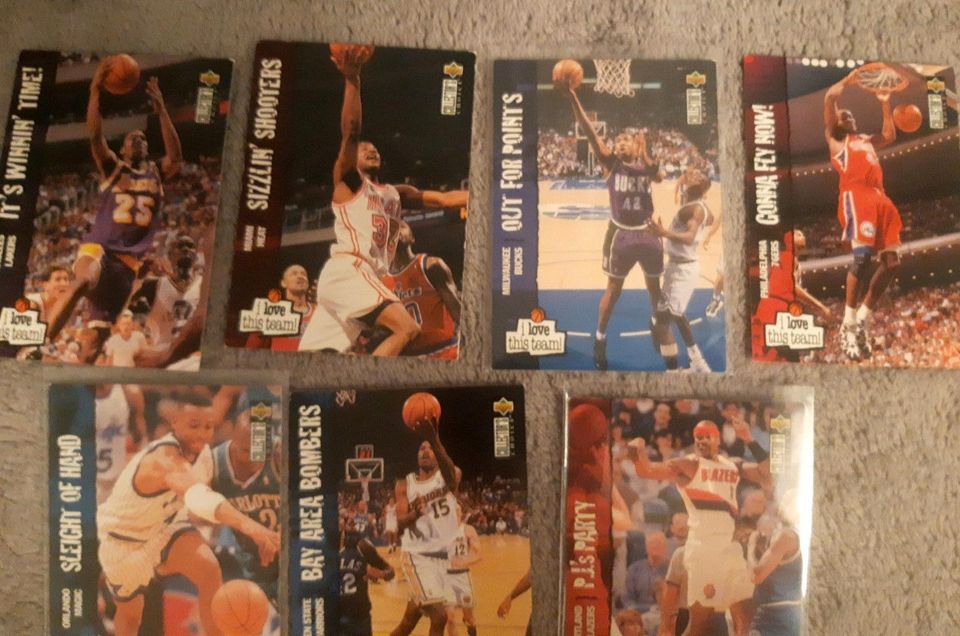 7 NBA Karten upper-deck 95-96 I love this team in Freiburg im Breisgau