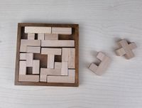 Puzzle Geduldsspiel Holz 3D Quadrat Tetris Box Knobelspiel Rheinland-Pfalz - Mainz Vorschau