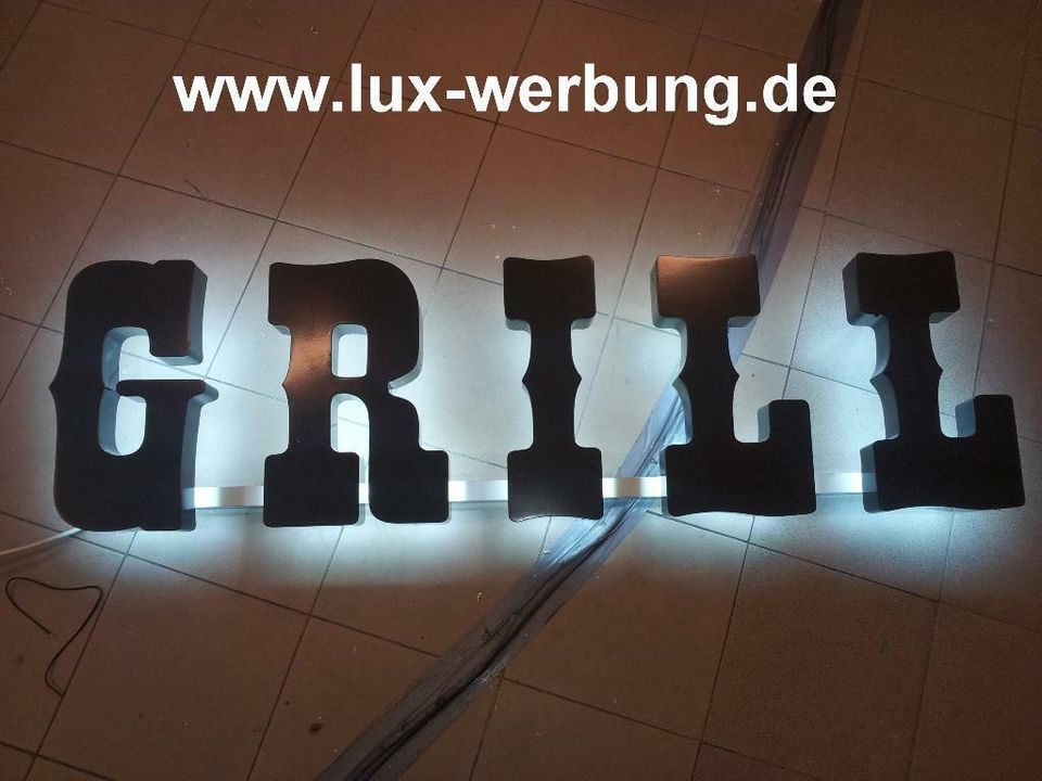 Leuchtreklame Lichtreklame Leuchtwerbung 3D LED Leuchtbuchstaben in Berlin