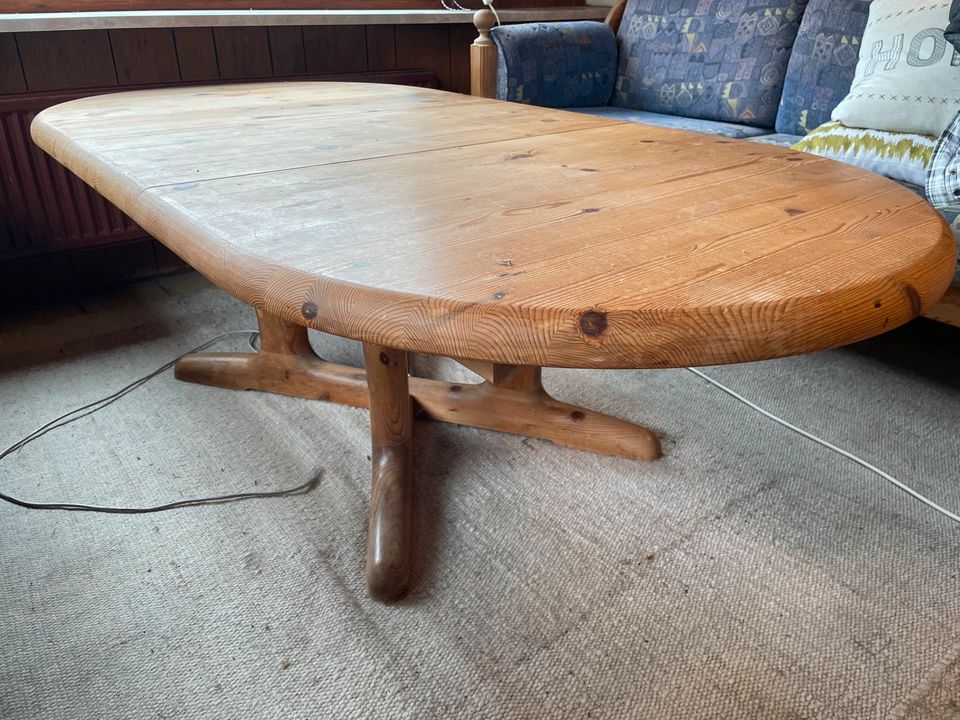 Massivholz-Tisch mit Verläng. 167 cm in Flensburg
