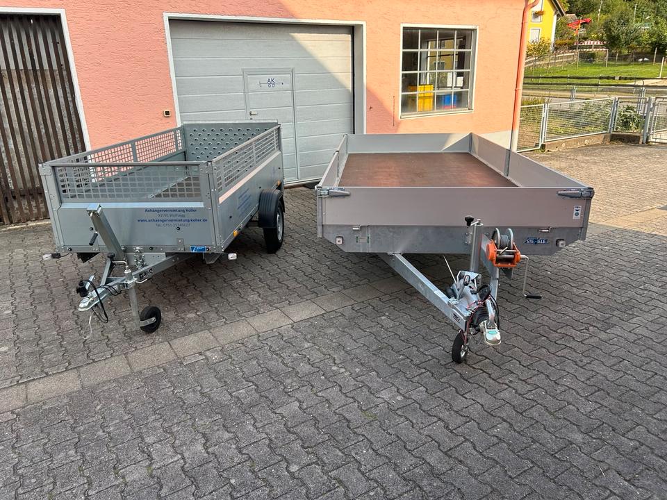 3.500kg Anhänger Hochlader Transporter Vermietung Auto mieten in Wolfsegg