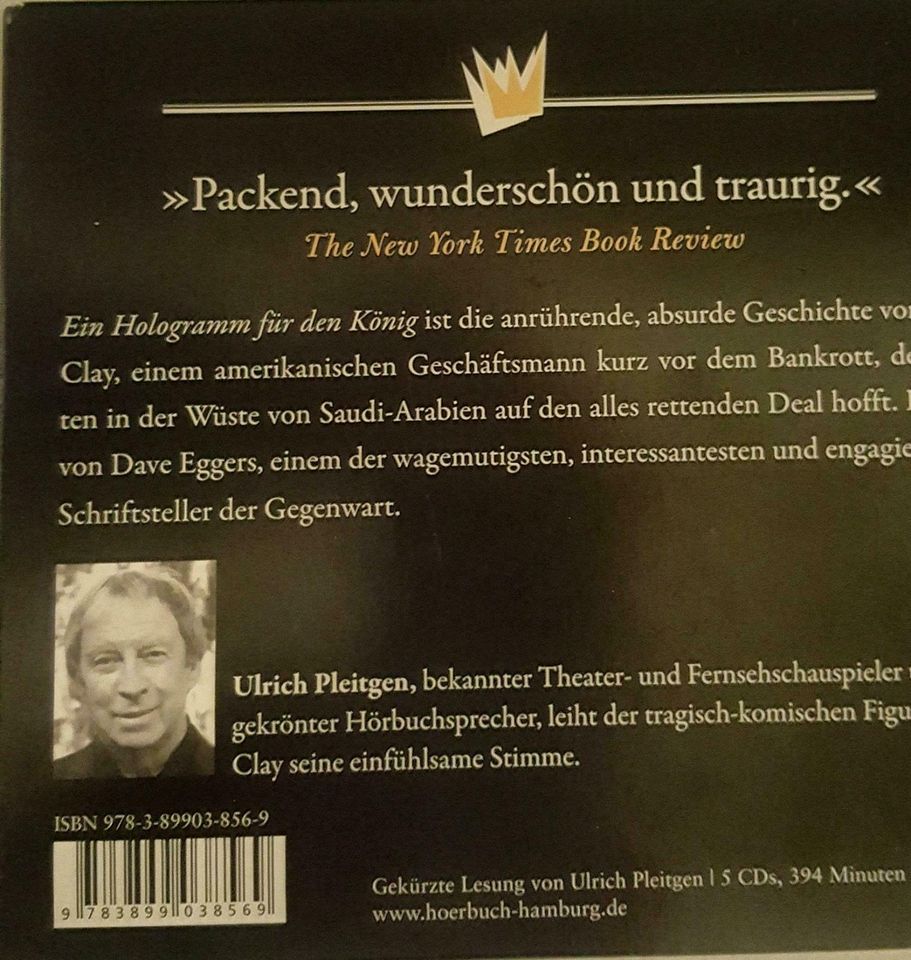 Hologramm für den König Hörbuch 5 CD's HörCD Dave Eggers in Tirschenreuth