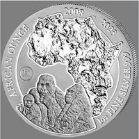 Silbermünze Berggorilla Ruanda 2023 1oz Unze Silber Ag 999 15 J. Niedersachsen - Fürstenau Vorschau