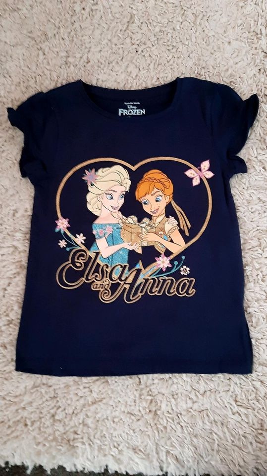 Kurzarmshirt T-Shirt Tanktop Elsa Anna Frozen Glitzer in Mihla