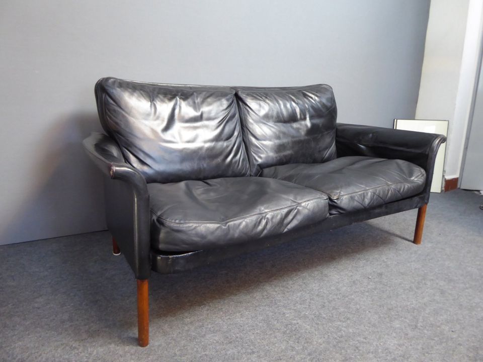 Sessel und Sofa 50er 60er Leder Danish Design Palisander in Bremerhaven