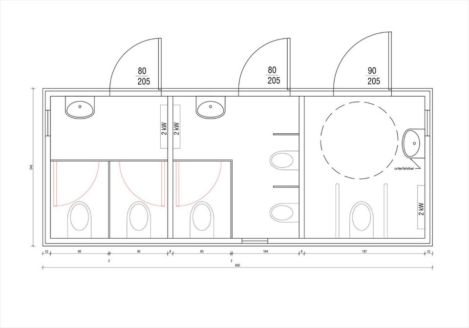 WC Container | Sanitärcontainer | Duschcontainer - Standardmodule in Frechen