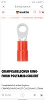 Würth Crimpkabelschuhe Ringform 0,5-1,0mm/M6, 200 Stück Eimsbüttel - Hamburg Eimsbüttel (Stadtteil) Vorschau