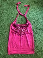 T-Shirt Oberteil Top Neckholder pink gold Bayern - Regensburg Vorschau