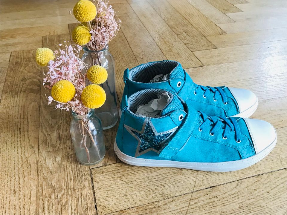 ♥️VADO Chucks Halbschuhe aqua türkis mit Glitzer Stern Gr. 39♥️ in Lüneburg