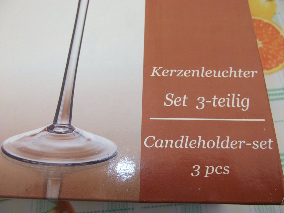 Kerzenleuchter Set 3-teilig von Ritzenhoff & Breker unbenutzt in Niedernhausen