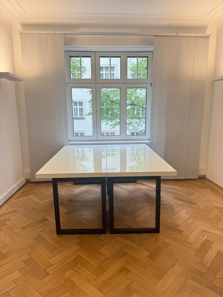 Habitat Schreibtisch weiß Lack hochglanz Homeoffice 180x80cm in München