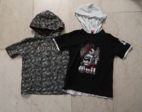 2x Kapuzen-Shirt T-Shirt 128 cool Junge Totenkopf Skull freestyle Bayern - Gilching Vorschau