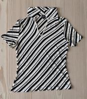 Joop Bluse Shirt Polo V-Ausschnitt - M - weiß/schwarz Baden-Württemberg - Fellbach Vorschau