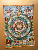 18/ 1900 JH altes Tibetisches Thankha handgemalt Siegel Mandala Friedrichshain-Kreuzberg - Kreuzberg Vorschau