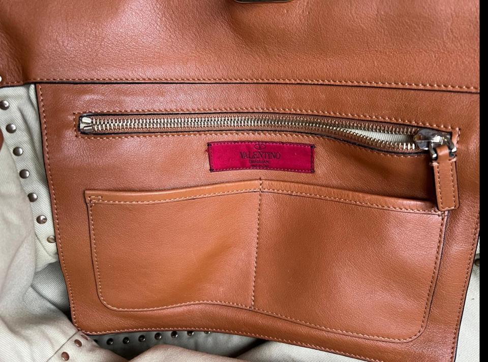 VALENTINO GARAVANI Rockstud Tote Bag Tasche, neuwertig, cognacfar in Saarbrücken