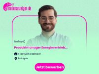 Produktmanager Energievertrieb (m/w/d) Baden-Württemberg - Balingen Vorschau