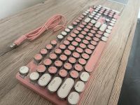 Retro mechanical keyboard Tastatur pink weiß rgb gaming englisch Nordrhein-Westfalen - Herne Vorschau