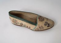 Ballerinas, Slipper aus Leder, beige/grün, Libanon, 1950er Jahre Stuttgart - Stuttgart-Ost Vorschau