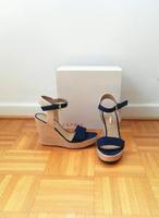 NEUWERTIG Wedges Plateau Sandalen, Bast, Blau, Esprit, Gr. 40 Essen - Rüttenscheid Vorschau