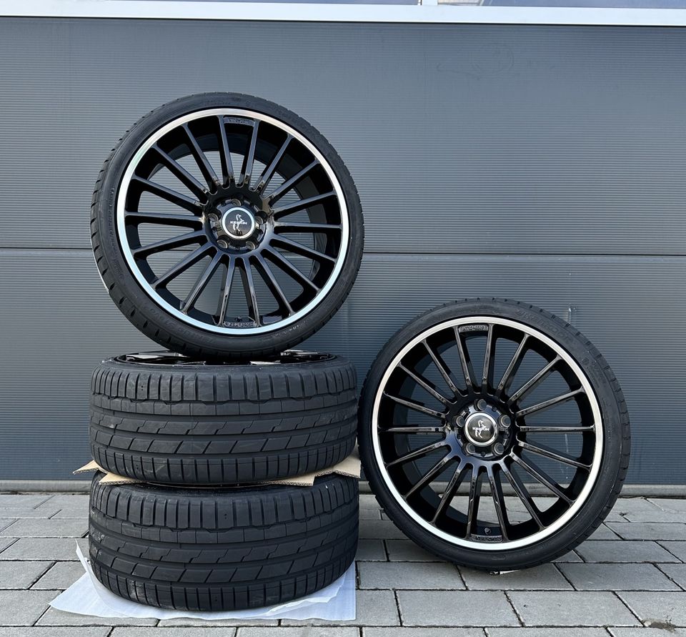 Keskin KT15 19 Zoll Sommerräder für Mercedes A B C CLA CLK SLK SLC Klasse W176 W246 W203 W204 S204 C117 W117 X117 W208 W209 R170 R171 R172 Felgen Reifen Räder schwarz Sommerreifen AMG Kompletträder in Neckarsulm