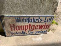 Altes Holzschild / Tafel für  Lotterie Nordrhein-Westfalen - Mettmann Vorschau