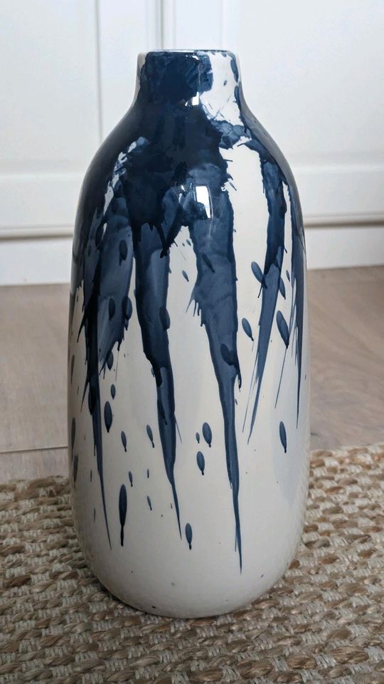 Blaue und Weiße Porzellanvase Handgemachte Vase Blumenvase in Leipzig
