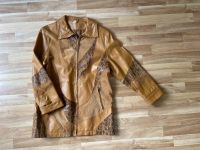 Echt Leder Parka Jacke 38 Vintage Tiger-Print 90er Übergangsjacke Thüringen - Jena Vorschau