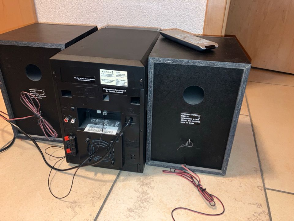 Philips Micro System MCM726, USB, CD, Kassette, Radio in Baar-Ebenhausen