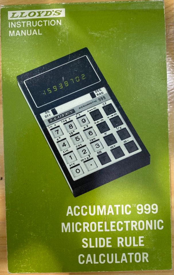Vintage Taschenrechner LLOYD´S Accumatic 999 in Neuried Kr München