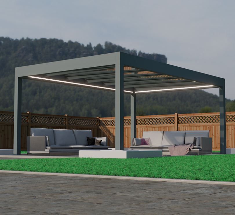 Terrassenüberdachung Glas freistehend 601 x 400 cm anthrazit in Marl