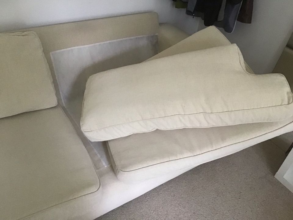 Sofa Couch groß bequem 2,30m lang waschbare Bezüge beige in Schöneiche bei Berlin