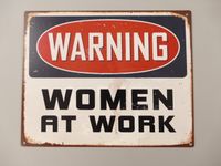 Blechschild - Warning Women At Work / 25x20cm Krummhörn - Greetsiel Vorschau