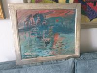 Original Ölgemälde nach Claude Monet gerahmt 61x71 cm Gröpelingen - Gröpelingen Vorschau