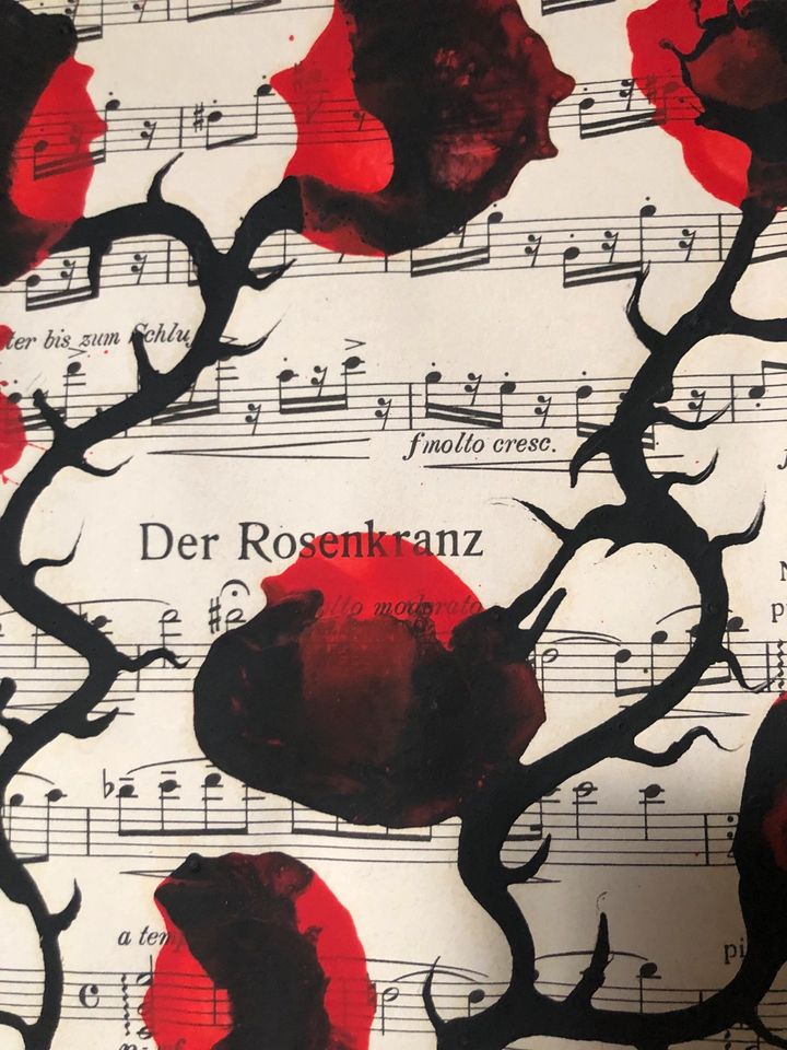 Der Rosenkranz - Muttertag Geschekidee - Kunst auf Partitur in Mülheim (Ruhr)