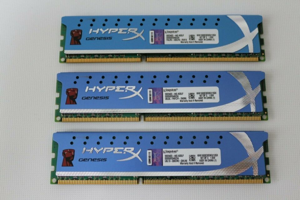 *** Kingston HyperX KHX1600C9, 3x4GB, DDR3 *** in Kiel